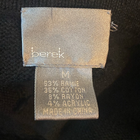 Berek Vintage Sequin Cardi Faux Fur Collar Mesh Inset Black Sweater M Glam Goth - Picture 7 of 12